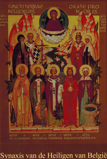 De cover van Synaxis van de Heiligen van Belgie door Archimandriet Thomas & de dienaar Gods Nikodim