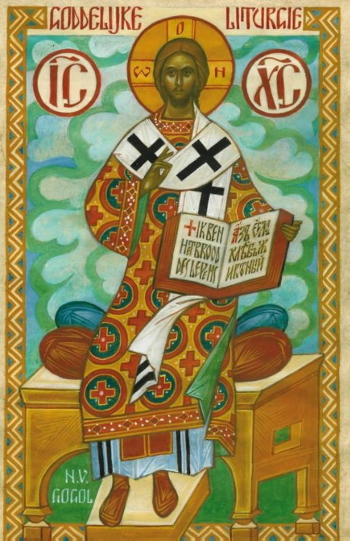 De cover van De Goddelijke Liturgie door Nikolaj Gogol