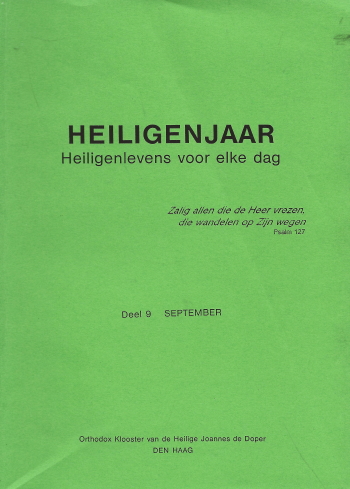 De cover van Heiligenjaar. Heiligenlevens voor elke dag. Deel 09. September. door Archimandriet Adriaan (Korporaal)