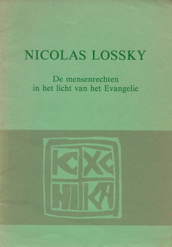 De cover van De mensenrechten in het licht van het Evangelie door Nikolas Lossky